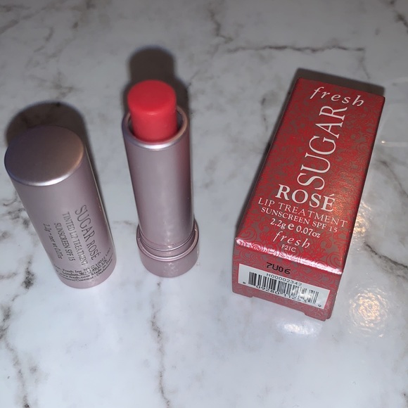 NIB FRESH Sugar RosΓ© Tinted Lip Balm Lip Treatment Mini - Picture 2 of 10